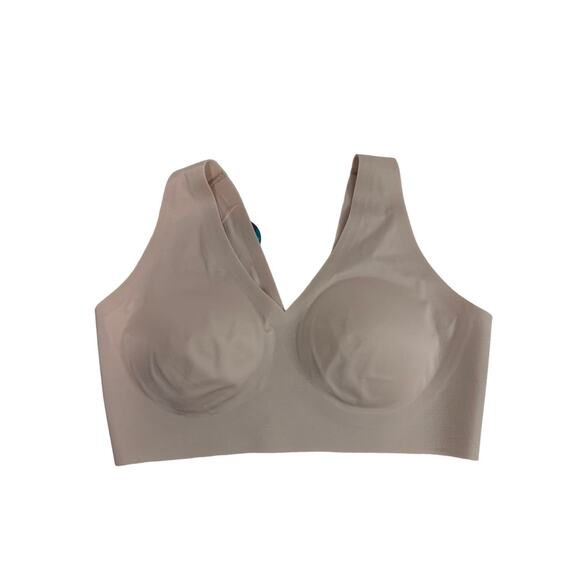 Medium Vanity Fair New Sleek Smooth Wireless Pullover Bra Beige 72037 - Picture 1 of 6